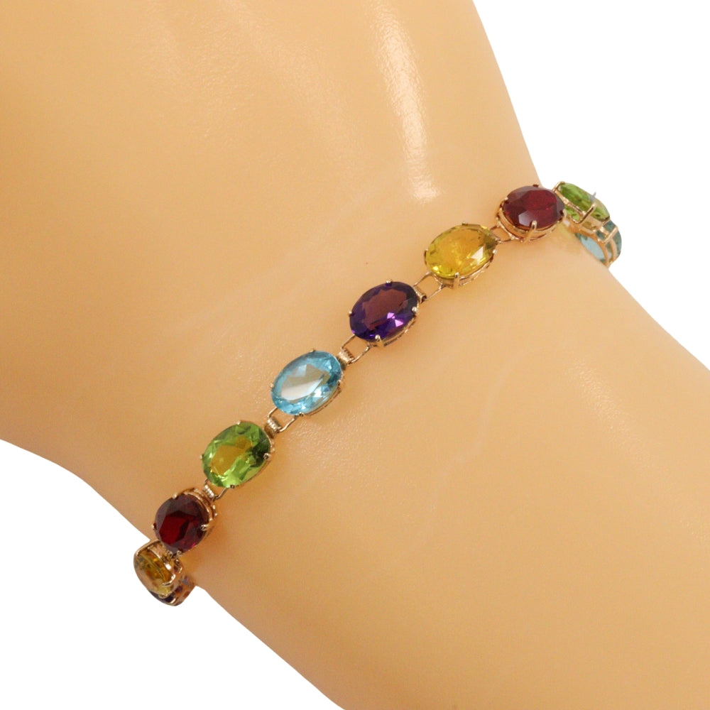 K14 Pink Gold Gemstone Bracelet