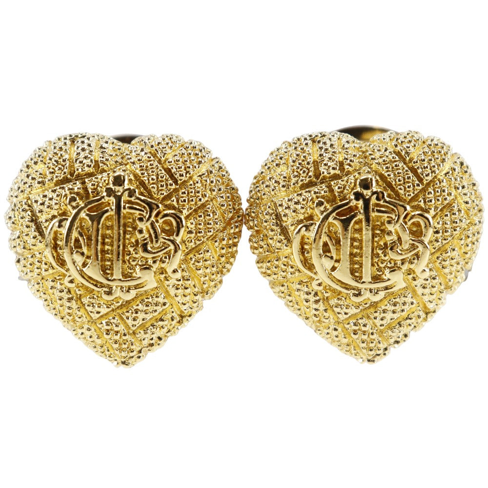 Dior Gold Heart Earrings Clip-on