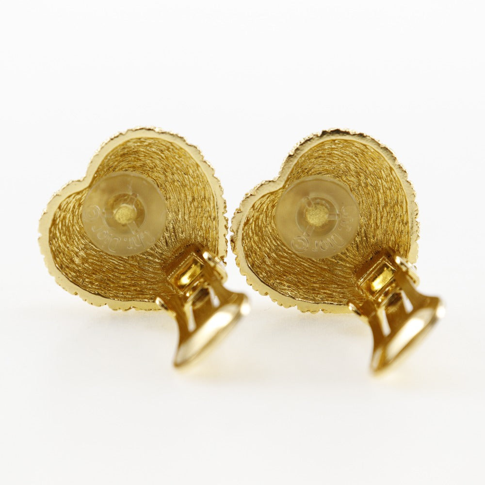 Dior Gold Heart Earrings Clip-on