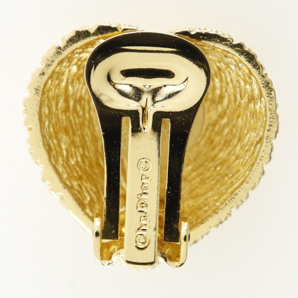 Dior Gold Heart Earrings Clip-on