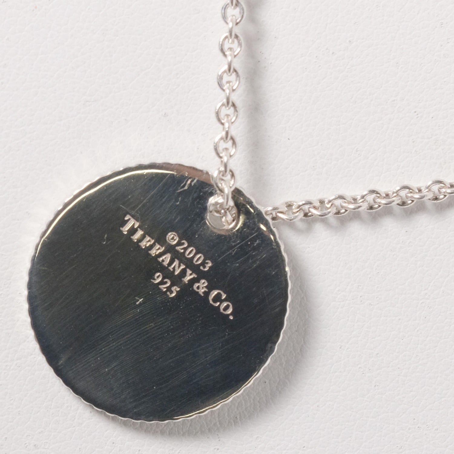 Tiffany & Co Silver 925 Round Plate Necklace