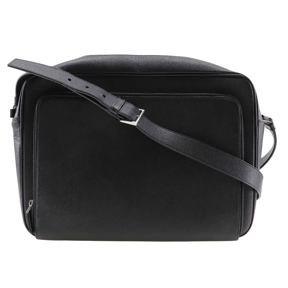 Prada Saffiano Messenger Bag Black