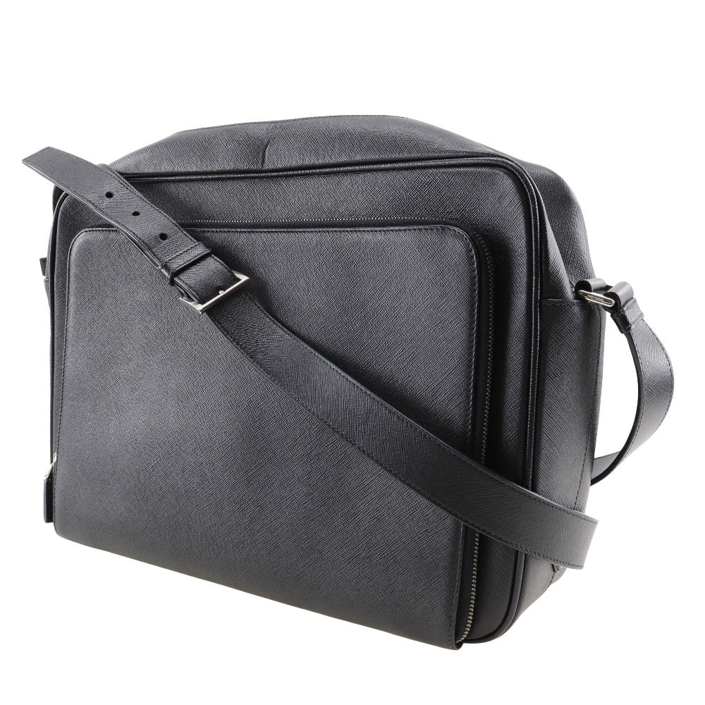 Prada Saffiano Messenger Bag Black