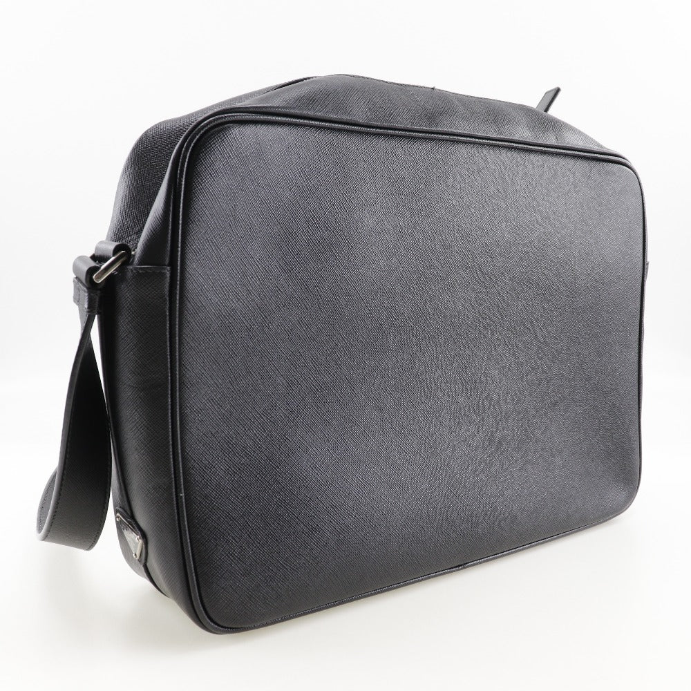 Prada Saffiano Messenger Bag Black