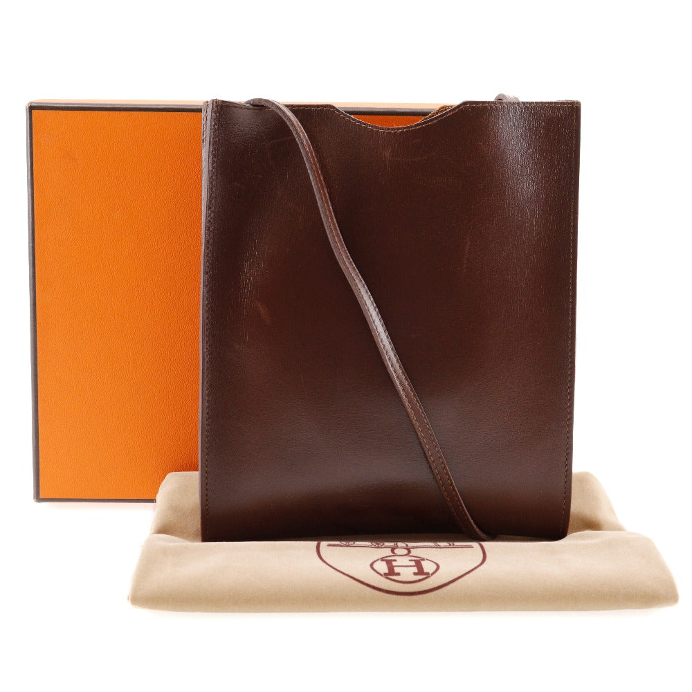 Hermes Omnitu Shoulder Bag Leather Brown