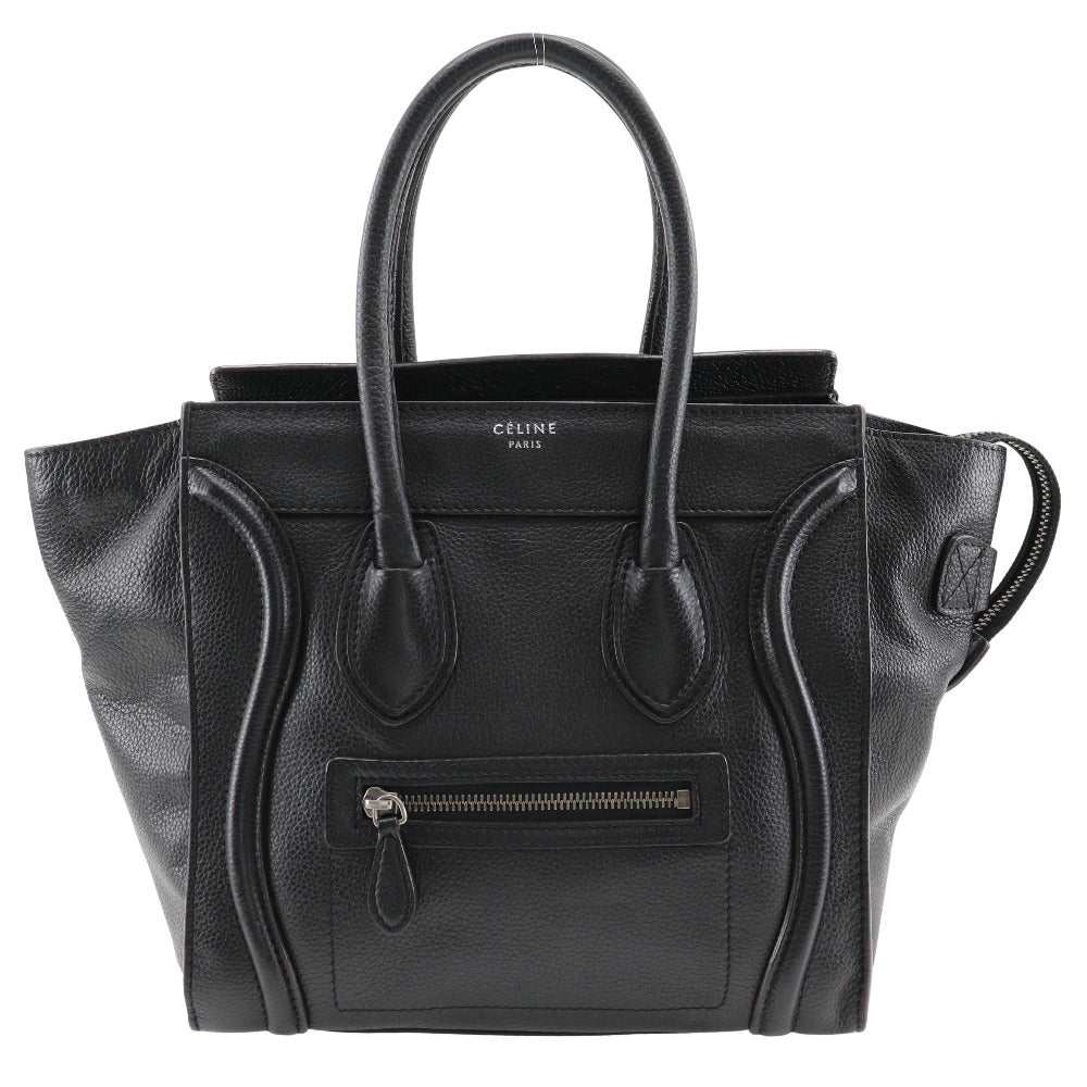 Celine Luggage Micro Handbag Calfskin Black