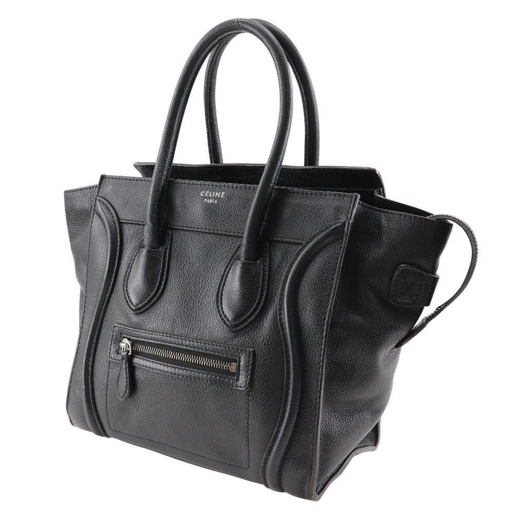 Celine Luggage Micro Handbag Calfskin Black