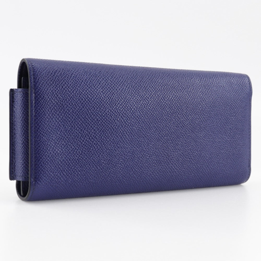 Hermes Passant Long Wallet Blue