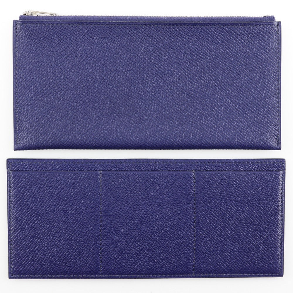 Hermes Passant Long Wallet Blue