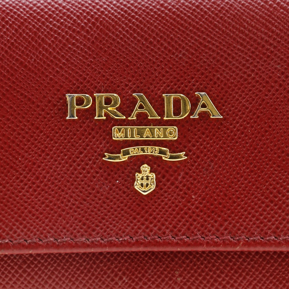 Prada Saffiano Key Case Red