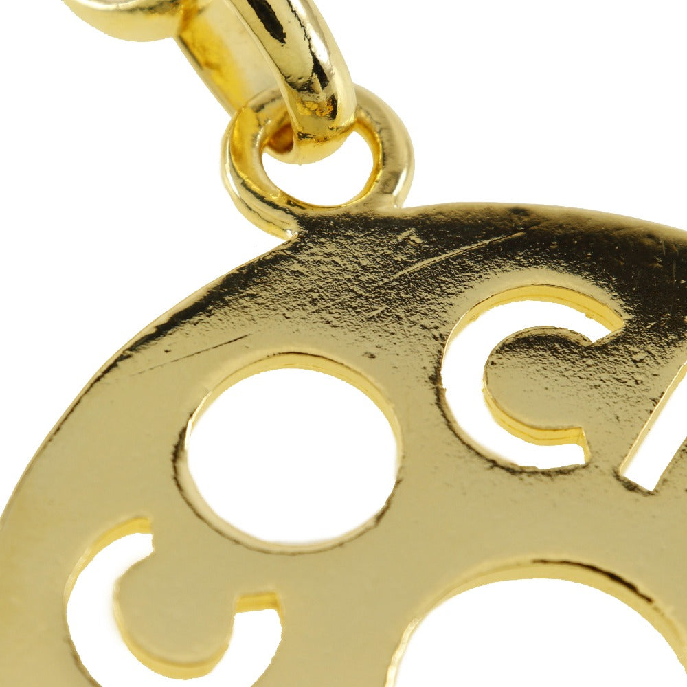 Chanel Round Logo Gold Plated Necklace