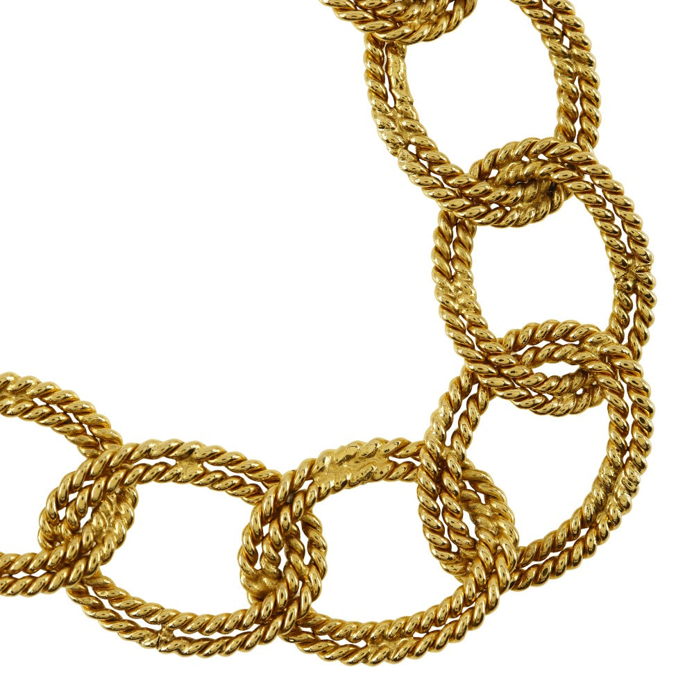 Chanel Gold Plated Double Chain Necklace