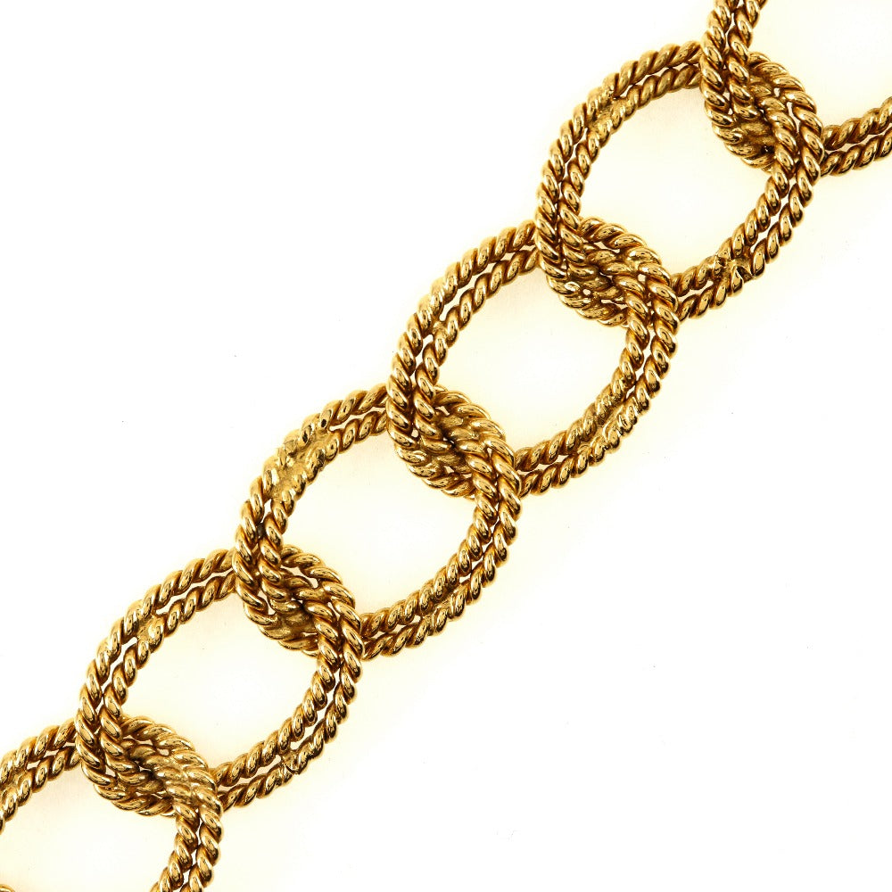 Chanel Gold Plated Double Chain Necklace