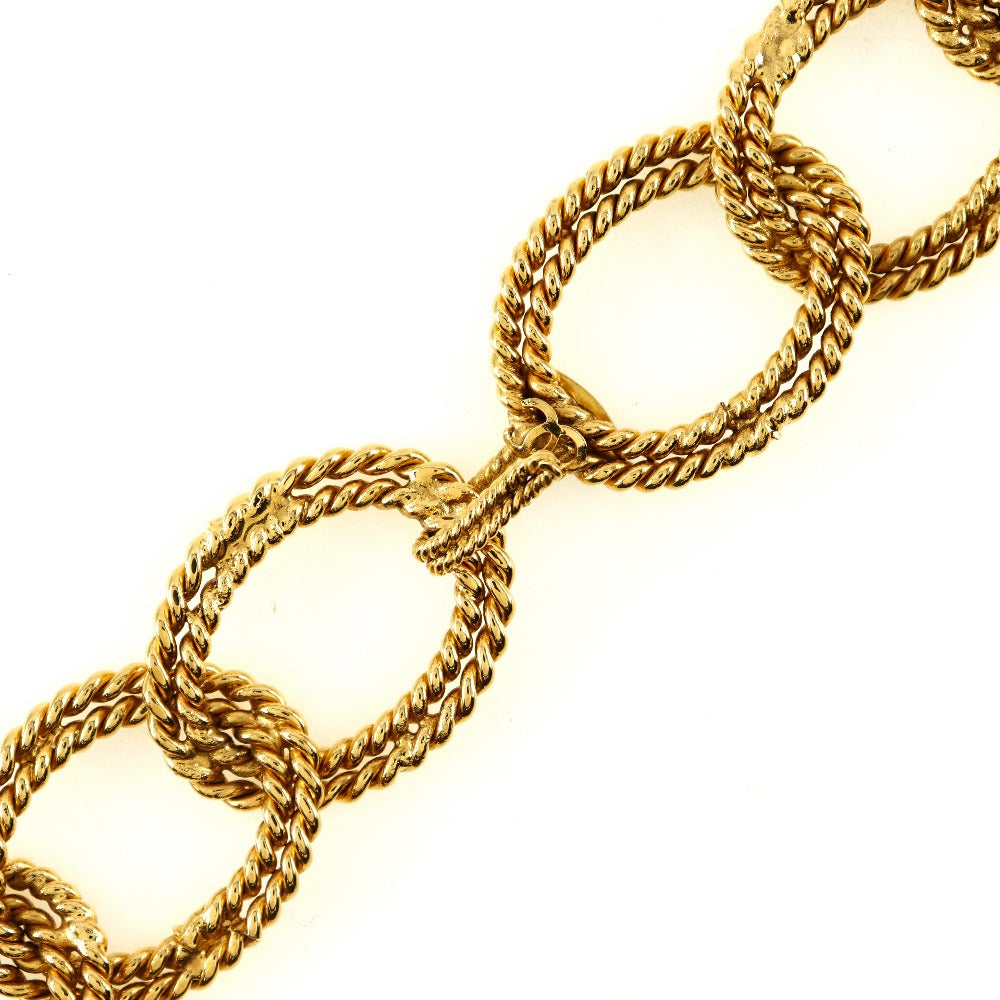 Chanel Gold Plated Double Chain Necklace