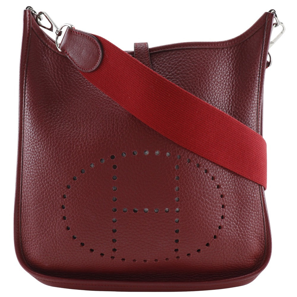 Hermes Evelyne 2PM Shoulder Bag Red/Silver