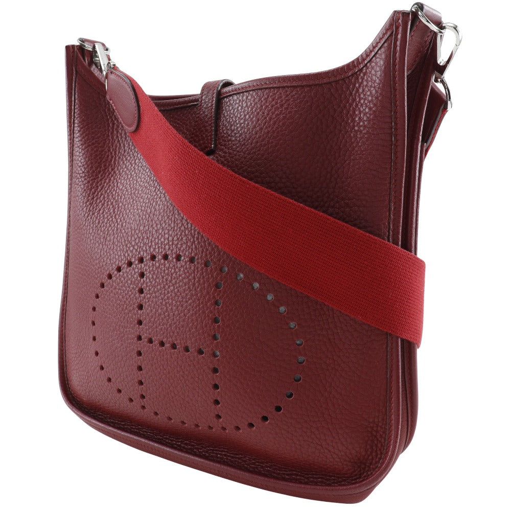 Hermes Evelyne 2PM Shoulder Bag Red/Silver