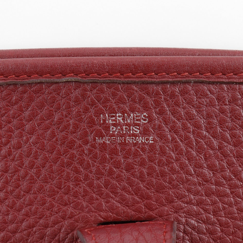 Hermes Evelyne 2PM Shoulder Bag Red/Silver