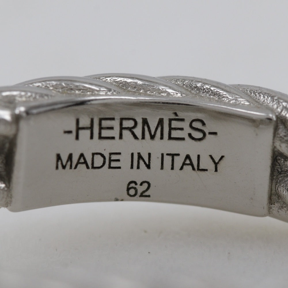 Hermes Cordage Silver Ring 21