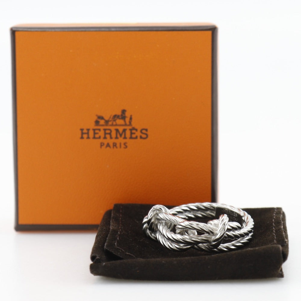 Hermes Cordage Silver Ring 21