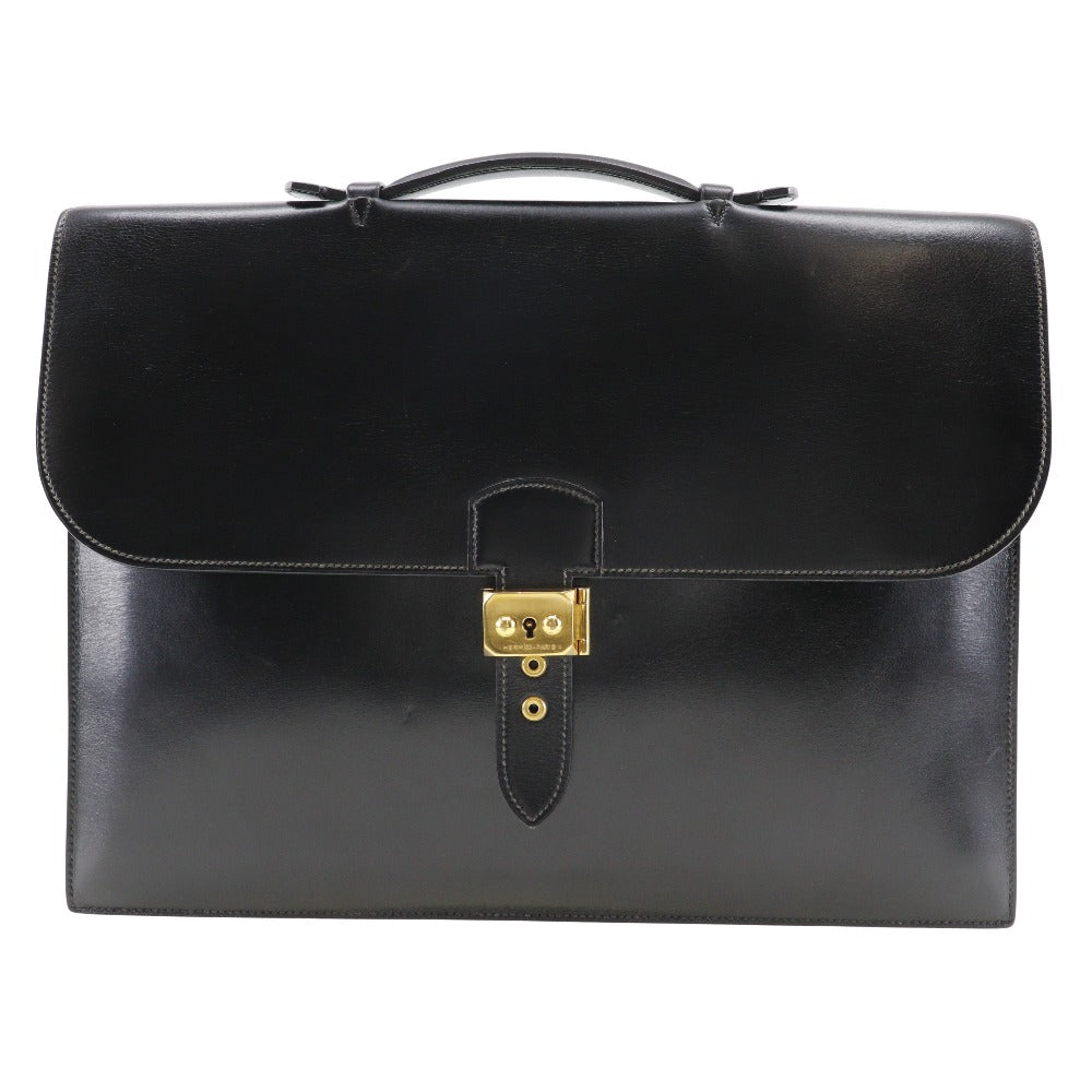 Hermes Sac a Depeche 41 Briefcase Black/Gold