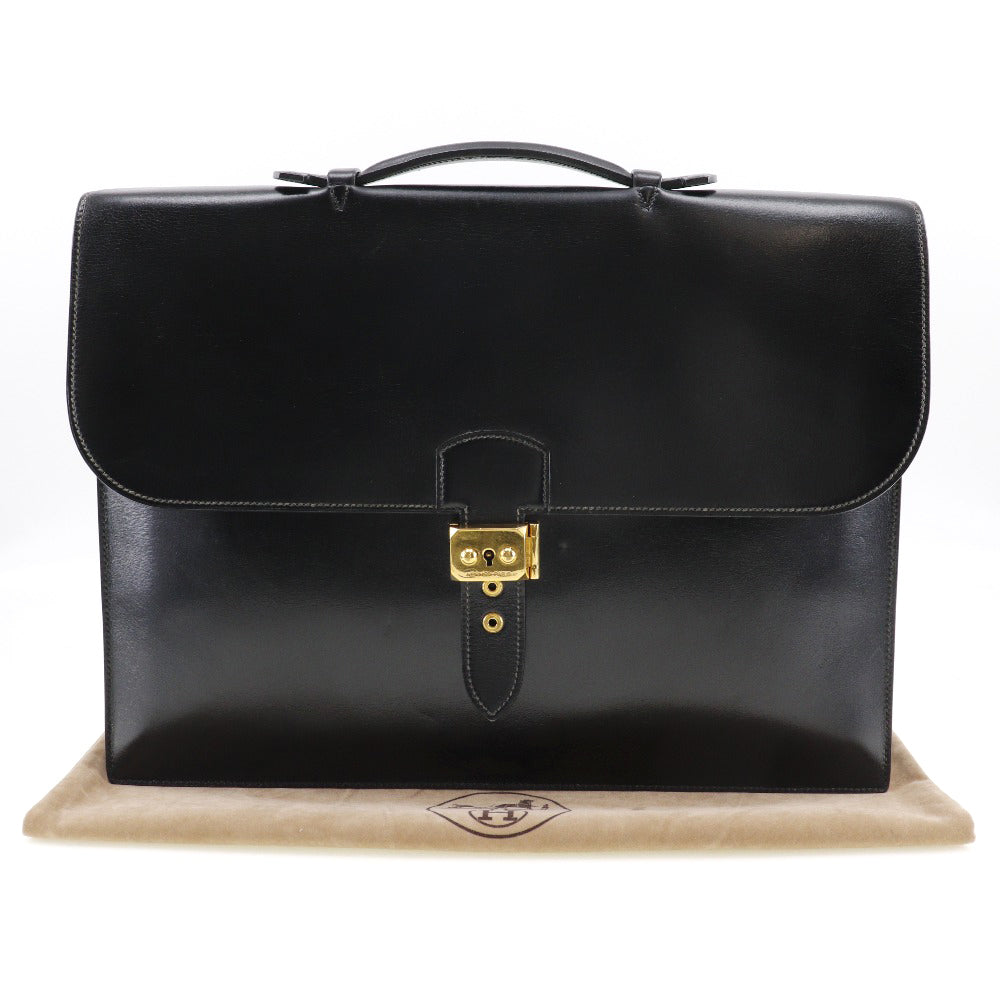 Hermes Sac a Depeche 41 Briefcase Black/Gold