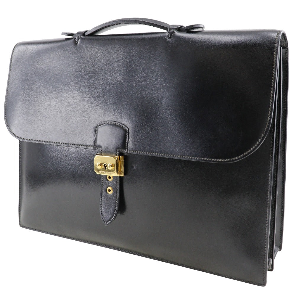 Hermes Sac a Depeche 41 Briefcase Black/Gold