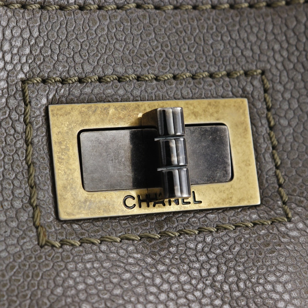 Chanel Caviar Skin 2.55 Tote Bag Gray