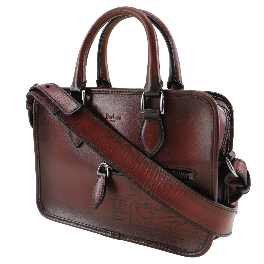 Berluti Anjou Gulliver 2WAY Handbag Bordeaux