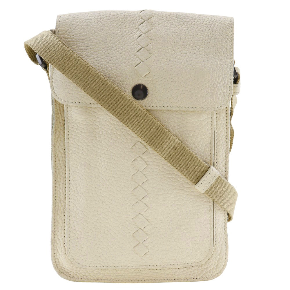 Bottega Veneta Calf Shoulder Bag Off-White