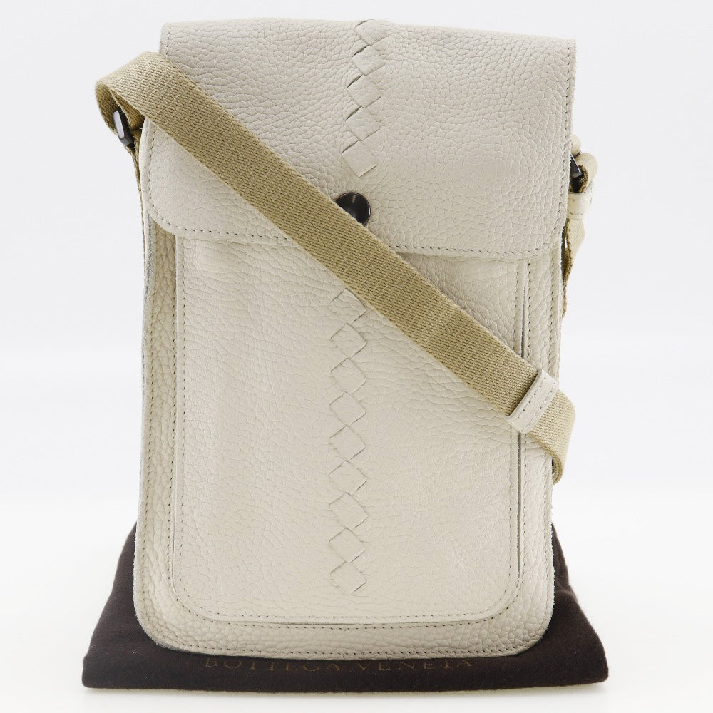 Bottega Veneta Calf Shoulder Bag Off-White