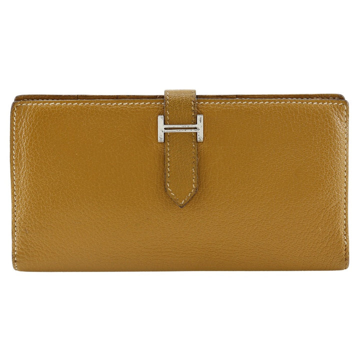 Hermes Bearn Classic Long Wallet Camel