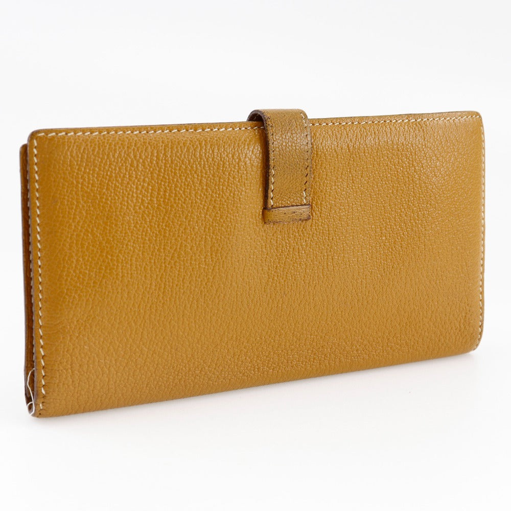 Hermes Bearn Classic Long Wallet Camel