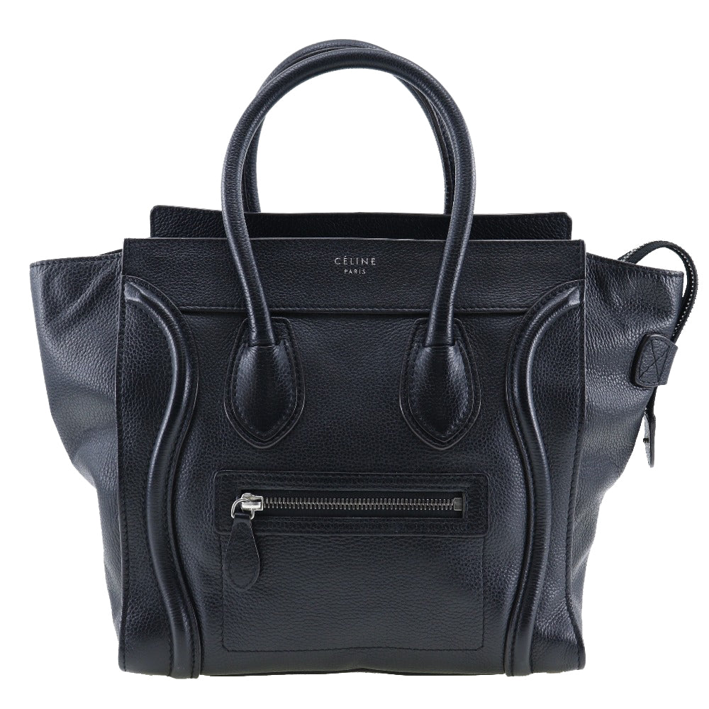 Celine Luggage Handbag Micro Shopper Black