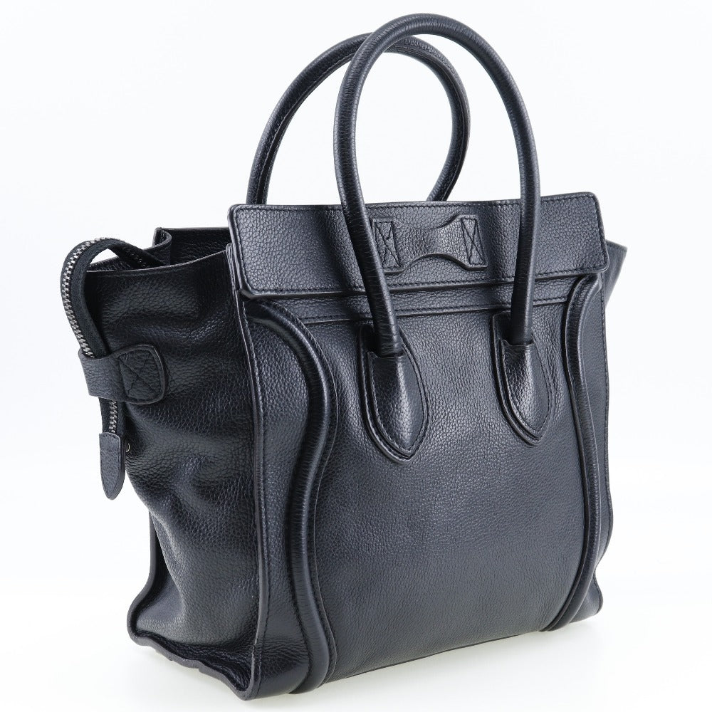 Celine Luggage Handbag Micro Shopper Black