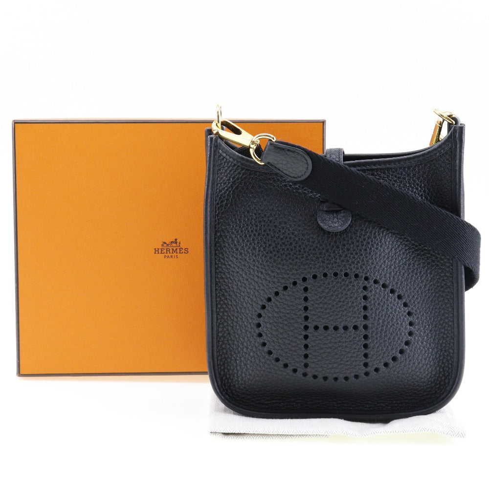 Hermes Evelyne TPM Shoulder Bag Black/Gold