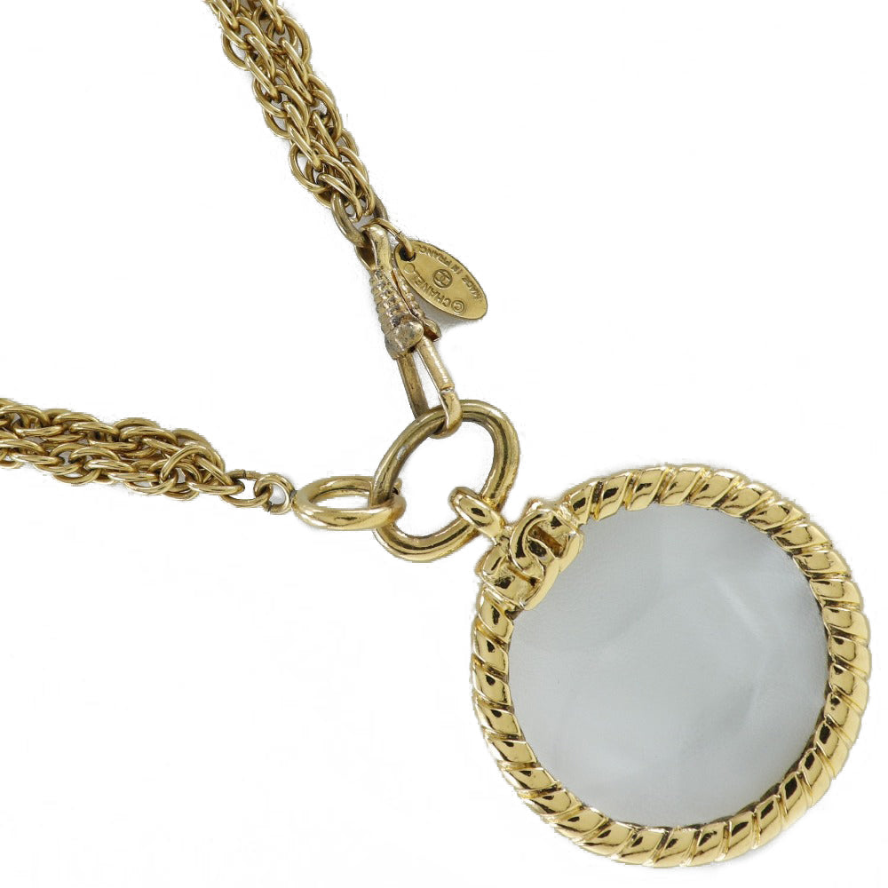 Chanel Gold Plated Loupe Necklace Vintage