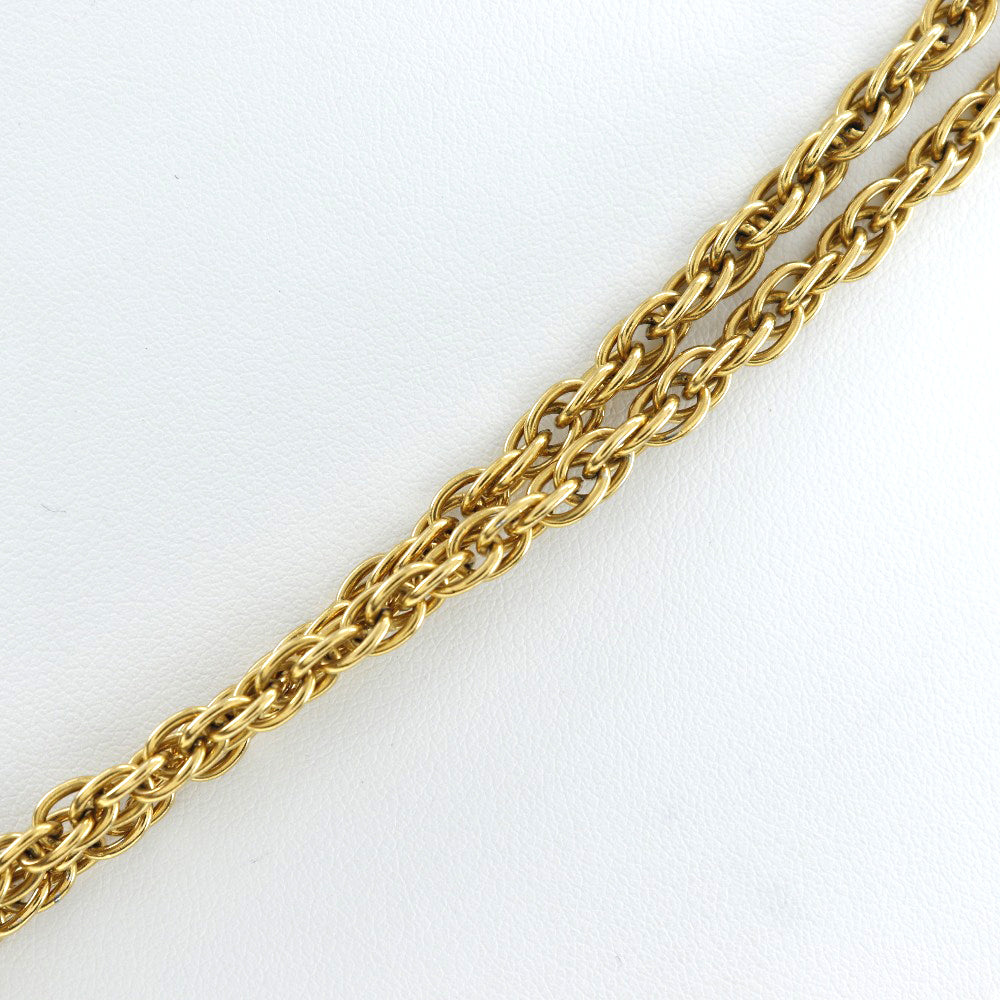 Chanel Gold Plated Loupe Necklace Vintage