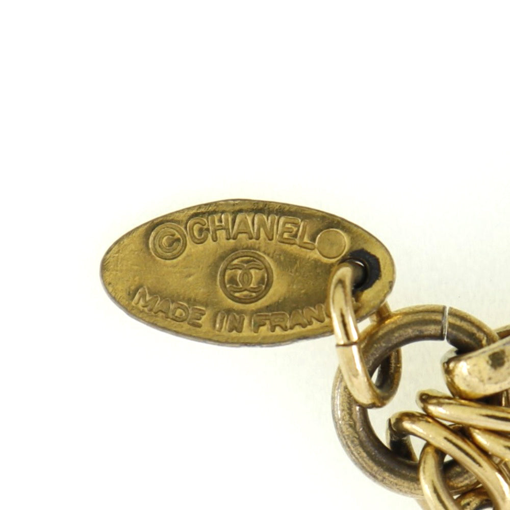 Chanel Gold Plated Loupe Necklace Vintage