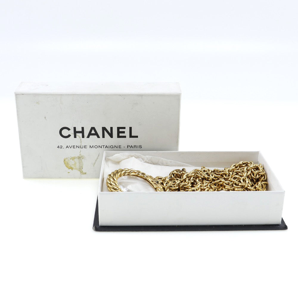 Chanel Gold Plated Loupe Necklace Vintage