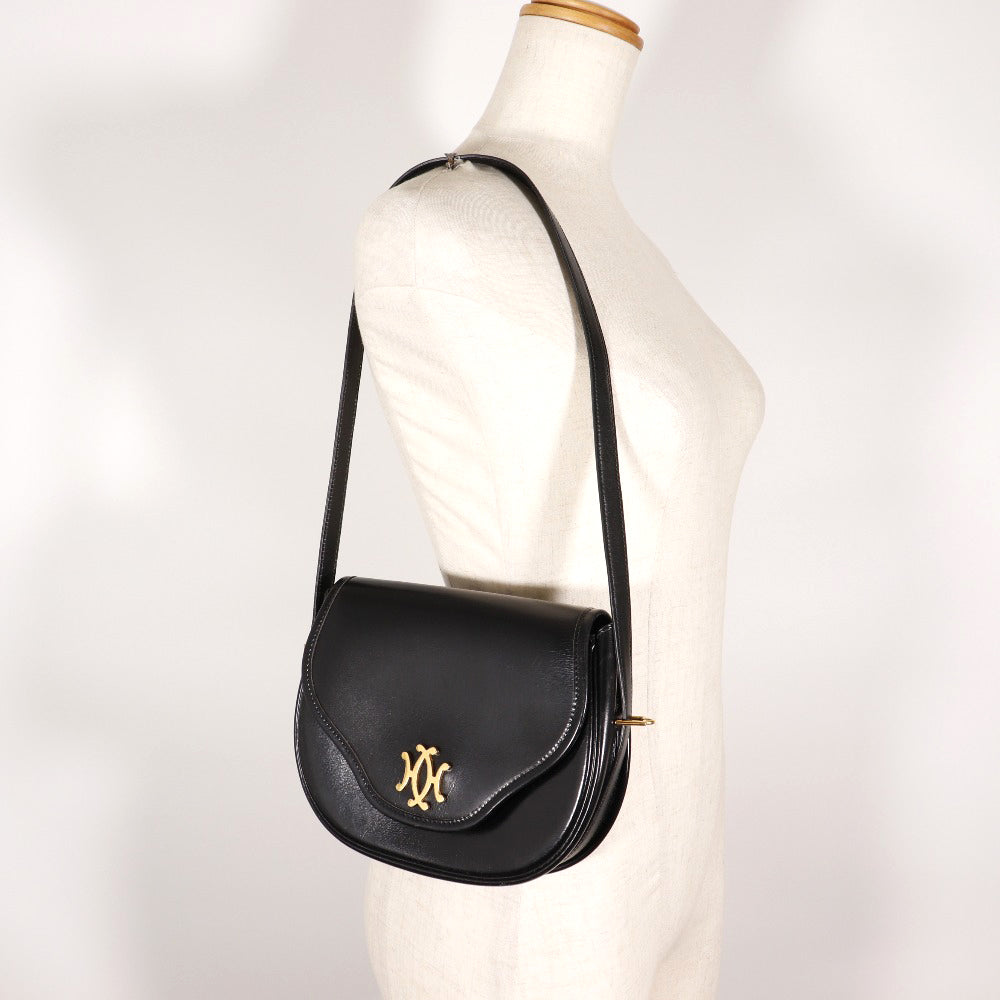 Hermes Double H Vintage Shoulder Bag Black/Gold