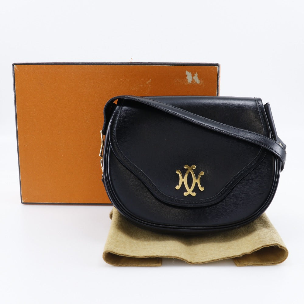 Hermes Double H Vintage Shoulder Bag Black/Gold