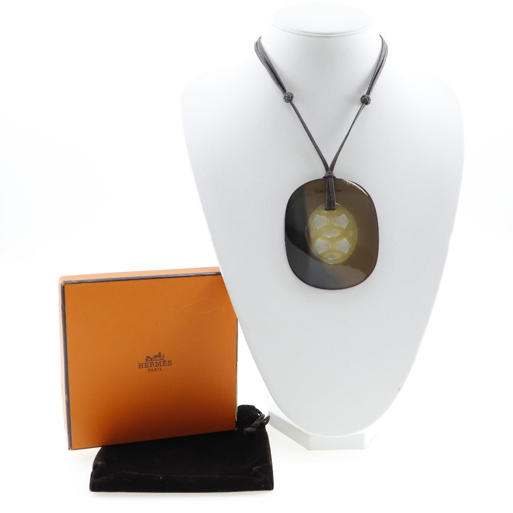 Hermes Lift GM Necklace Buffalo Horn