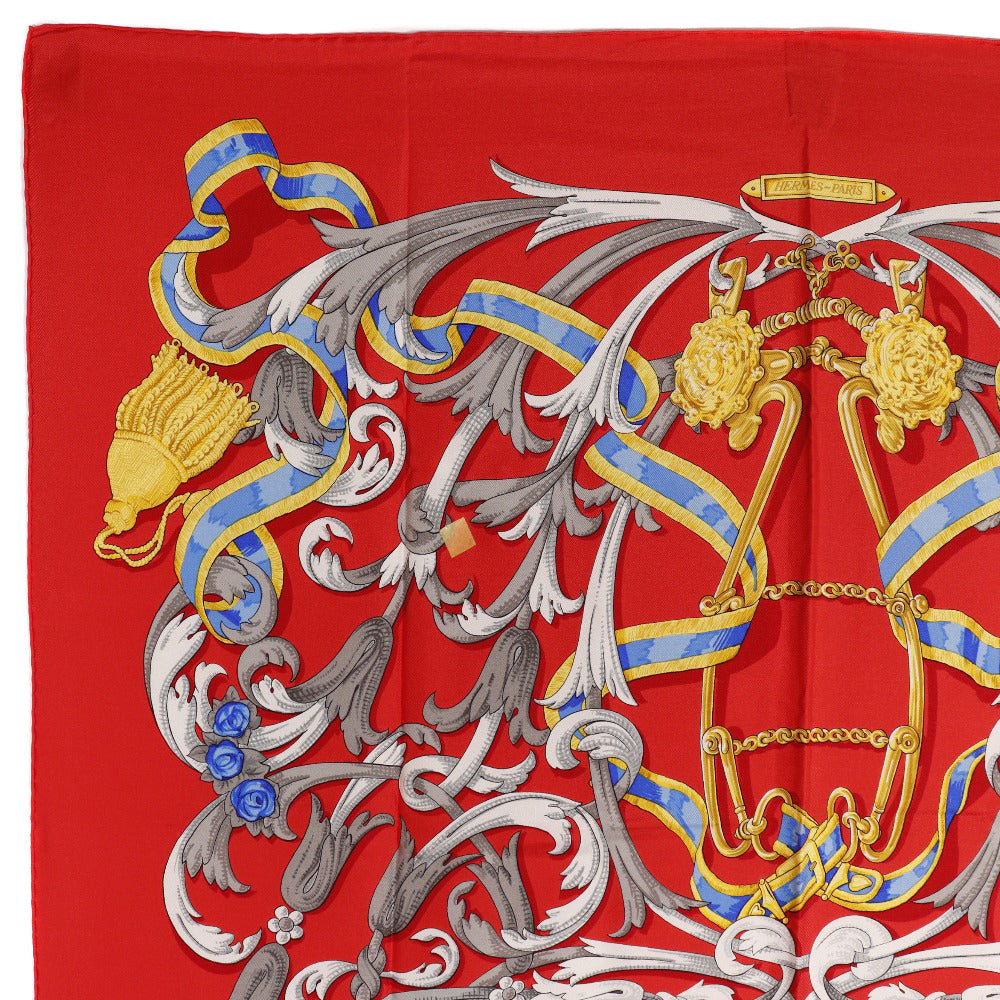 Hermes Silk Scarf LE MORS A LA CONETABLE Red