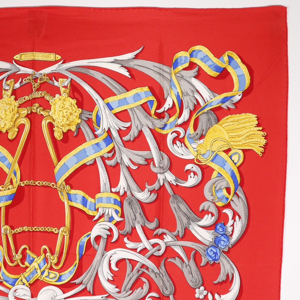 Hermes Silk Scarf LE MORS A LA CONETABLE Red