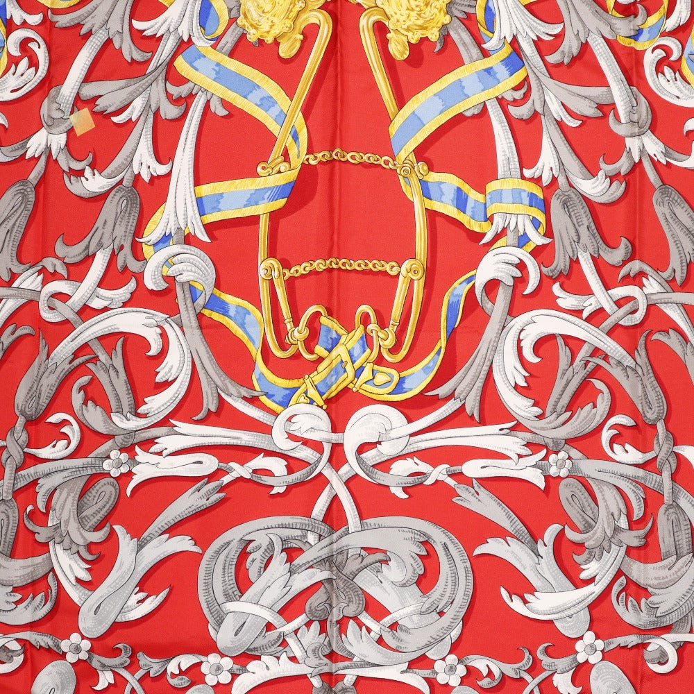 Hermes Silk Scarf LE MORS A LA CONETABLE Red