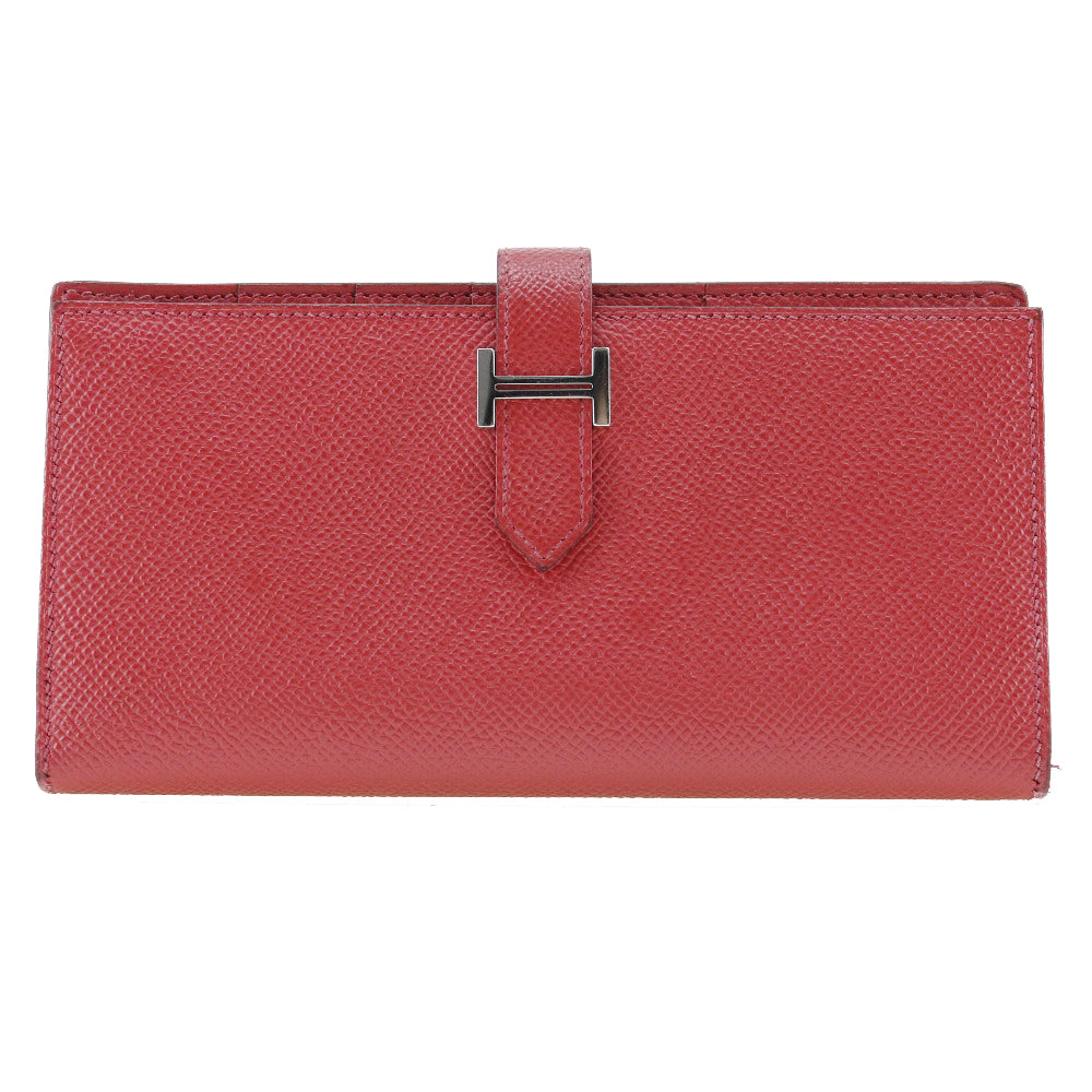 Hermes Bearn Souffle Long Wallet Red