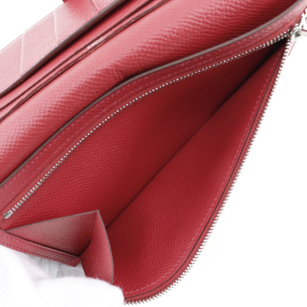 Hermes Bearn Souffle Long Wallet Red