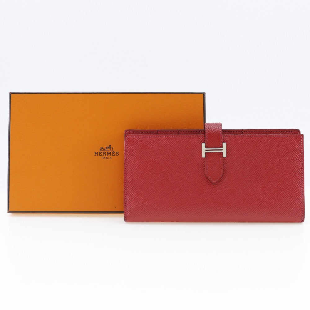 Hermes Bearn Souffle Long Wallet Red