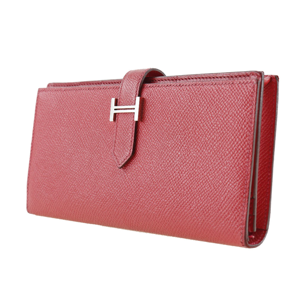 Hermes Bearn Souffle Long Wallet Red