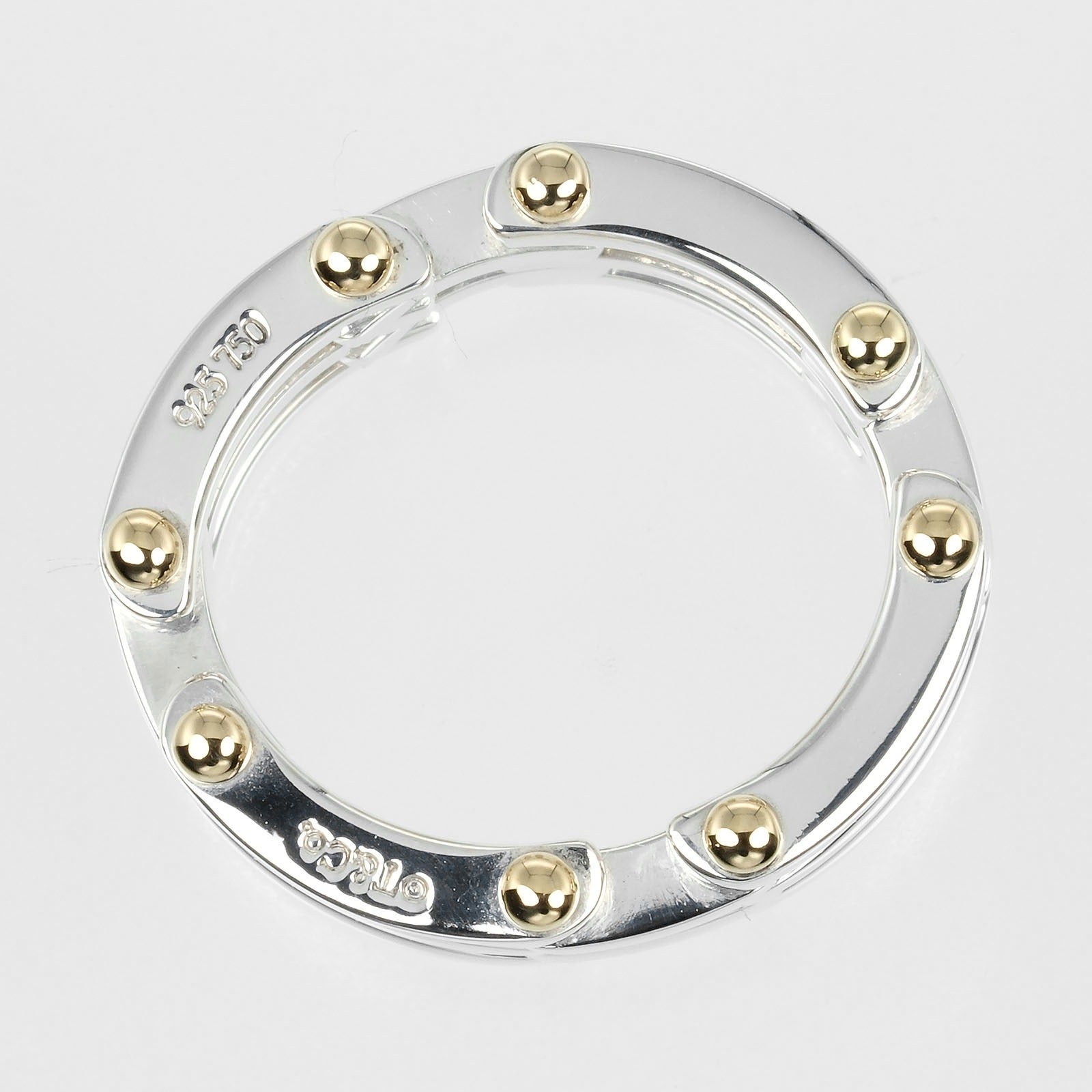 Tiffany & Co Silver 925 K18 Yellow Gold Ring